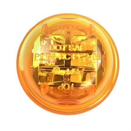 Truck-Lite High Profile, Led, Yellow Round, 8 Diode, Marker Clearance Light, Pc, Fit N Forget M/C, 12V 10375Y